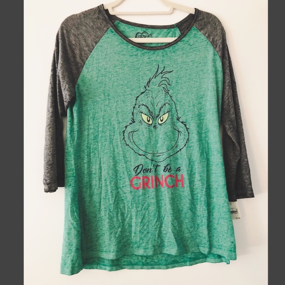 grinch baseball shirt